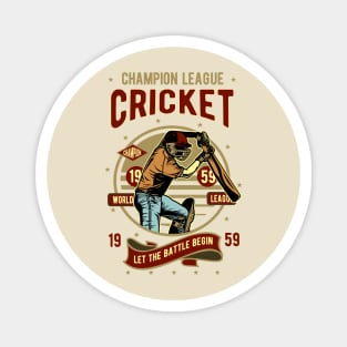 Vintage Cricket Champion Magnet